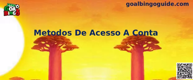 Guía visual de Goal Bingo sobre Métodos de Acceso a Cuenta